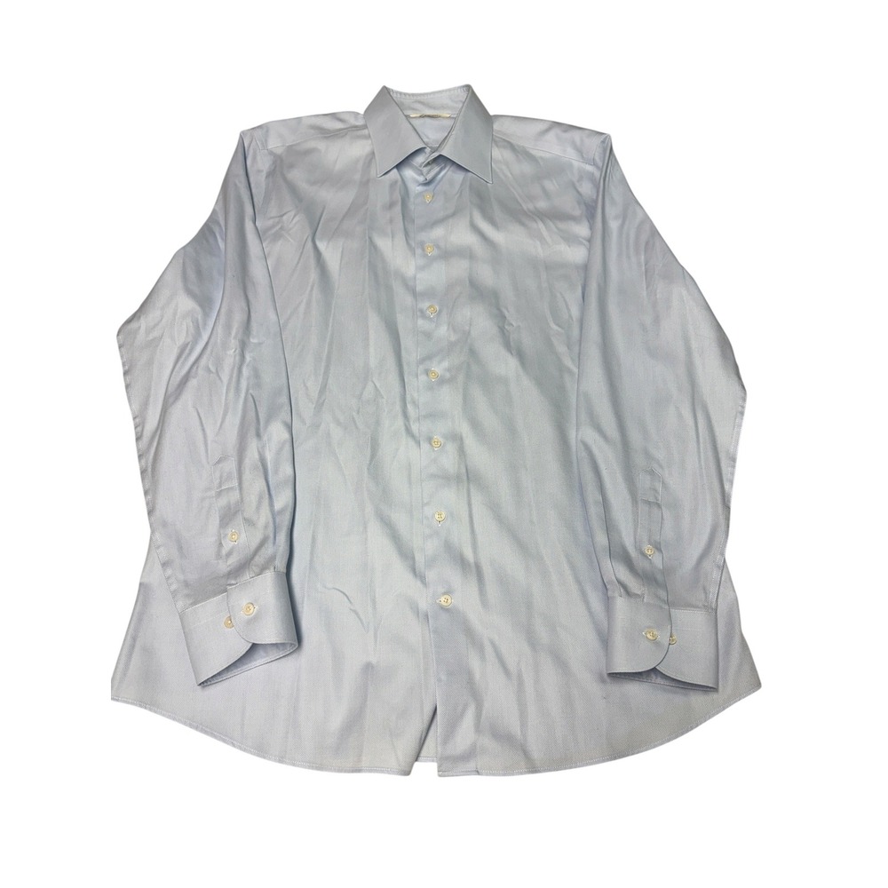 Suitsupply Traveller Light Blue Slim Fit Cotton Dress Shirt 43 17 Mens‎
